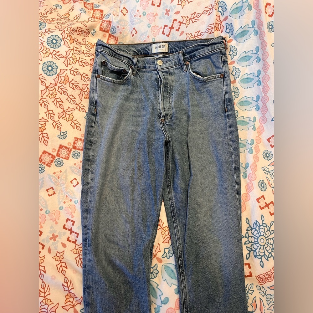 AGOLDE high rise slim fit jeans